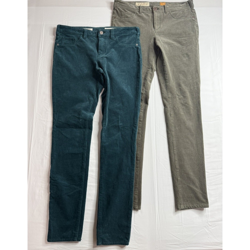 Anthropologie Pilcro & The Letterpress Lot Of Two Slim Corduroy Jeans 29 Vintage